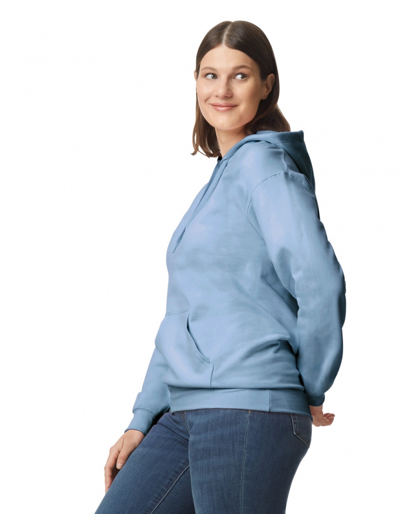 Stone Blue Gildan SF500 Midweight Fleece Women's Hoodie | HDUX25341