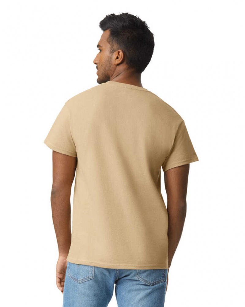 Tan Gildan 2000 Men's T-Shirts | PNZW62350