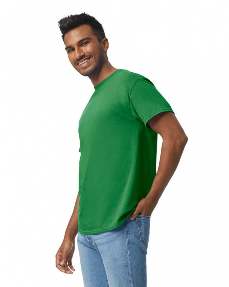 Turf Green Gildan 5000 Men's T-Shirts | EAMB68032