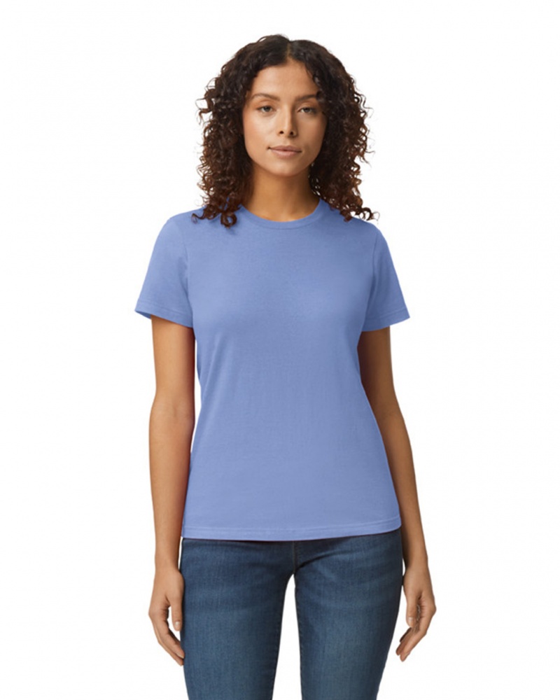 Violet Gildan 65000L Midweight Women's T-Shirts | MLRZ38941