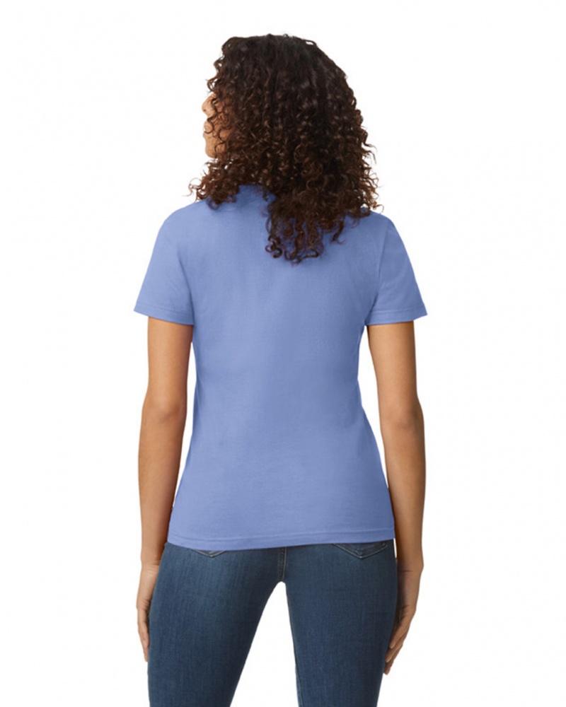 Violet Gildan 65000L Midweight Women's T-Shirts | MLRZ38941