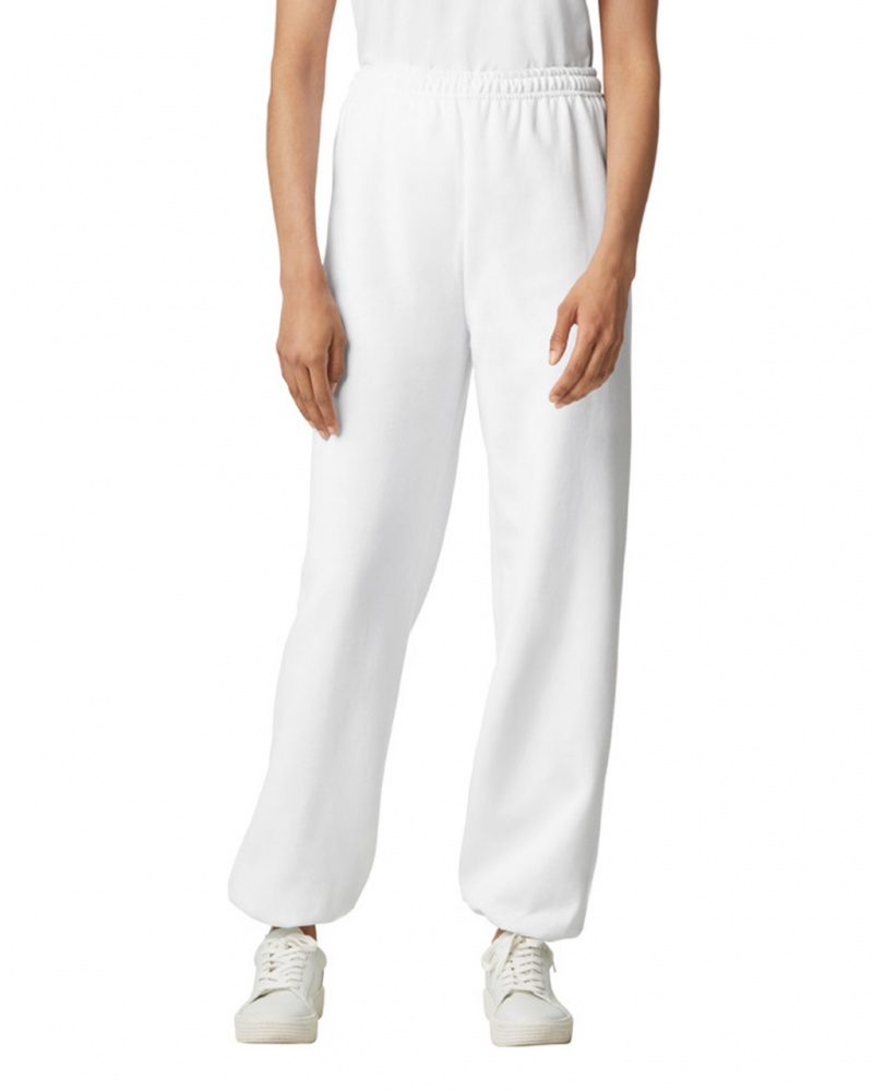 White Gildan 18200 Women\'s Sweatpants | HMSX68051