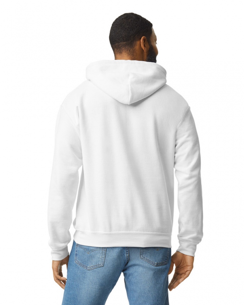 White Gildan 18500 Hoodie Men's Hoodie | WMZF16428