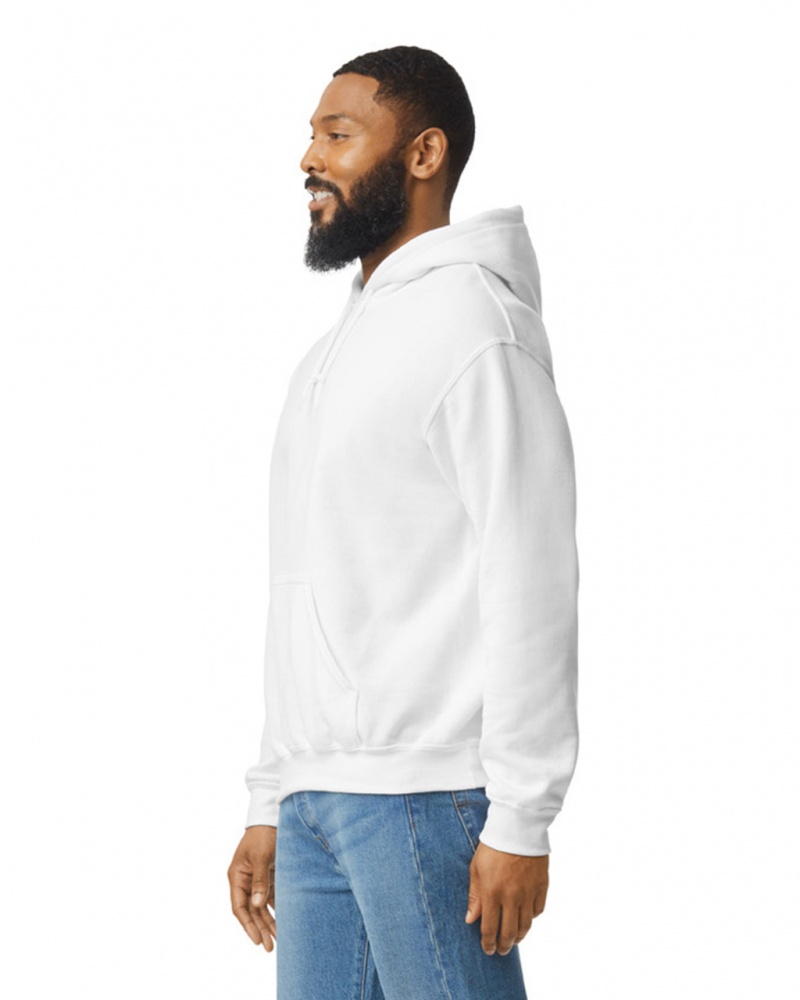 White Gildan 18500 Hoodie Men's Hoodie | WMZF16428