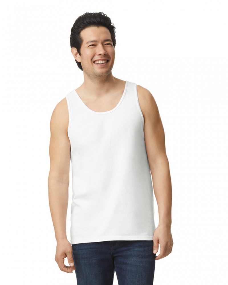 White Gildan 2200 Men's Tanks | RVWF62713