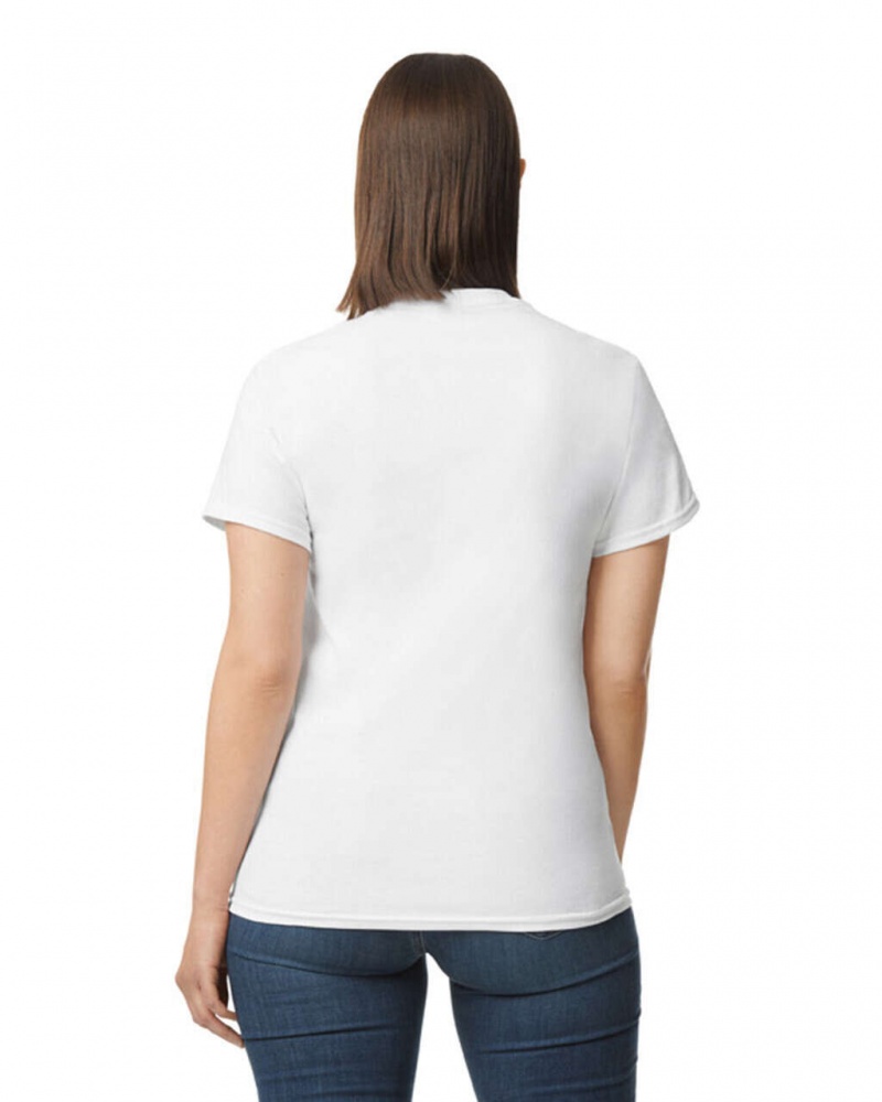 White Gildan 2300 with Pocket Women's T-Shirts | GKJR74359